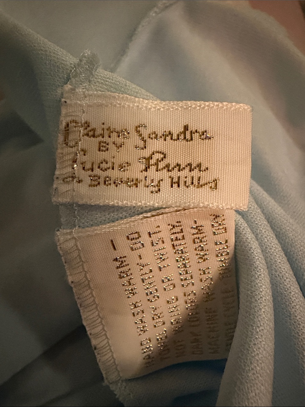 Vintage Blue Lace Trim Nightgown Sleepwear - Picture 7 of 9